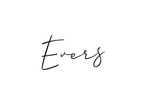 Create a beautiful signature design for name Evers. With this signature (Allison_Script) fonts, you can make a handwritten signature for free. Evers signature style 2 images and pictures png