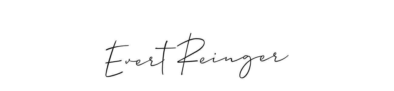 How to make Evert Reinger name signature. Use Allison_Script style for creating short signs online. This is the latest handwritten sign. Evert Reinger signature style 2 images and pictures png