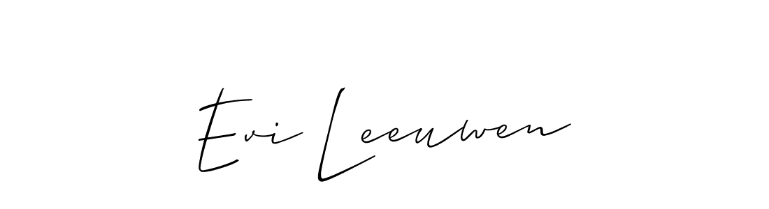 Evi Leeuwen stylish signature style. Best Handwritten Sign (Allison_Script) for my name. Handwritten Signature Collection Ideas for my name Evi Leeuwen. Evi Leeuwen signature style 2 images and pictures png