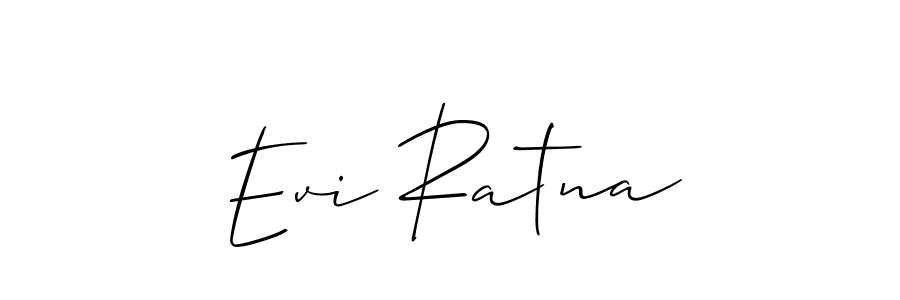 Create a beautiful signature design for name Evi Ratna. With this signature (Allison_Script) fonts, you can make a handwritten signature for free. Evi Ratna signature style 2 images and pictures png