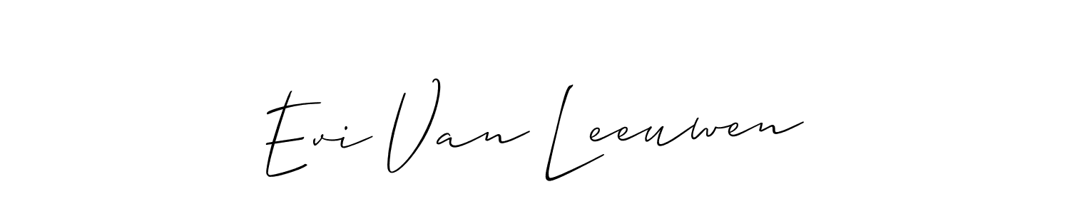 Evi Van Leeuwen stylish signature style. Best Handwritten Sign (Allison_Script) for my name. Handwritten Signature Collection Ideas for my name Evi Van Leeuwen. Evi Van Leeuwen signature style 2 images and pictures png
