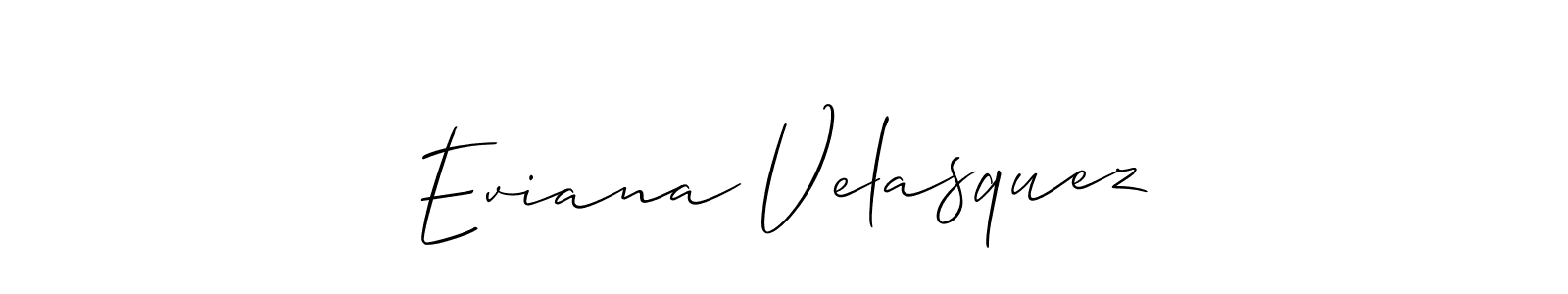 Eviana Velasquez stylish signature style. Best Handwritten Sign (Allison_Script) for my name. Handwritten Signature Collection Ideas for my name Eviana Velasquez. Eviana Velasquez signature style 2 images and pictures png