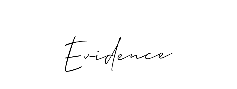 Create a beautiful signature design for name Evidence. With this signature (Allison_Script) fonts, you can make a handwritten signature for free. Evidence signature style 2 images and pictures png