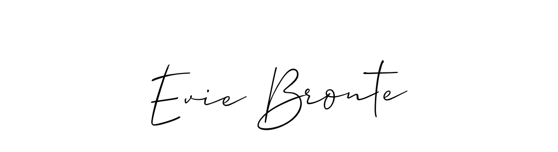 Make a beautiful signature design for name Evie Bronte. With this signature (Allison_Script) style, you can create a handwritten signature for free. Evie Bronte signature style 2 images and pictures png