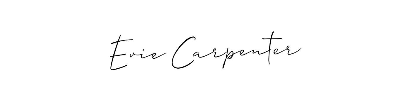 How to make Evie Carpenter signature? Allison_Script is a professional autograph style. Create handwritten signature for Evie Carpenter name. Evie Carpenter signature style 2 images and pictures png