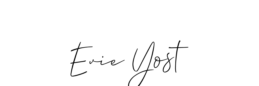 Similarly Allison_Script is the best handwritten signature design. Signature creator online .You can use it as an online autograph creator for name Evie Yost. Evie Yost signature style 2 images and pictures png