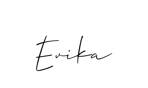 Also we have Evika name is the best signature style. Create professional handwritten signature collection using Allison_Script autograph style. Evika signature style 2 images and pictures png