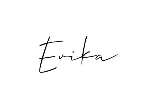 Also we have Evika name is the best signature style. Create professional handwritten signature collection using Allison_Script autograph style. Evika signature style 2 images and pictures png