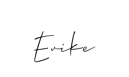 The best way (Allison_Script) to make a short signature is to pick only two or three words in your name. The name Evike include a total of six letters. For converting this name. Evike signature style 2 images and pictures png