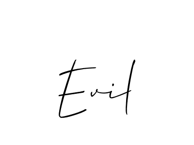 Create a beautiful signature design for name Evil. With this signature (Allison_Script) fonts, you can make a handwritten signature for free. Evil signature style 2 images and pictures png