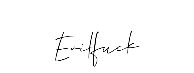 How to make Evilfuck signature? Allison_Script is a professional autograph style. Create handwritten signature for Evilfuck name. Evilfuck signature style 2 images and pictures png