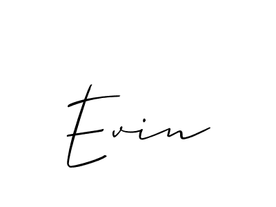 Also You can easily find your signature by using the search form. We will create Evin name handwritten signature images for you free of cost using Allison_Script sign style. Evin signature style 2 images and pictures png