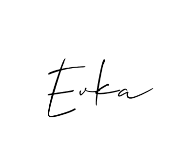 How to make Evka signature? Allison_Script is a professional autograph style. Create handwritten signature for Evka name. Evka signature style 2 images and pictures png
