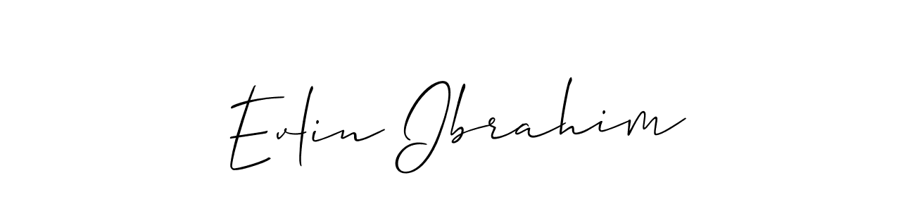 Also we have Evlin Ibrahim name is the best signature style. Create professional handwritten signature collection using Allison_Script autograph style. Evlin Ibrahim signature style 2 images and pictures png