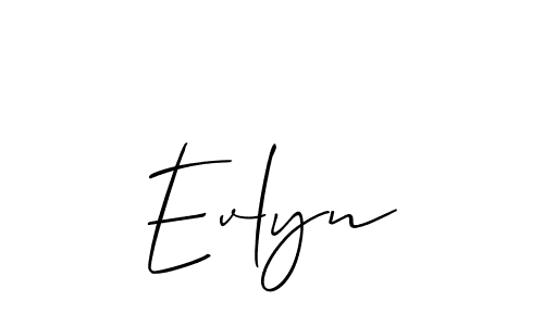 The best way (Allison_Script) to make a short signature is to pick only two or three words in your name. The name Evlyn include a total of six letters. For converting this name. Evlyn signature style 2 images and pictures png