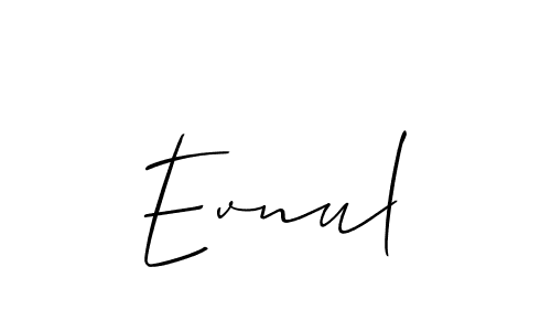 How to make Evnul signature? Allison_Script is a professional autograph style. Create handwritten signature for Evnul name. Evnul signature style 2 images and pictures png