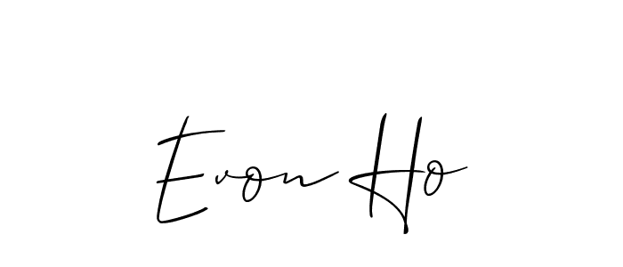 Evon Ho stylish signature style. Best Handwritten Sign (Allison_Script) for my name. Handwritten Signature Collection Ideas for my name Evon Ho. Evon Ho signature style 2 images and pictures png