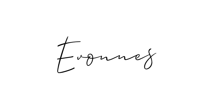 Make a beautiful signature design for name Evonnes. With this signature (Allison_Script) style, you can create a handwritten signature for free. Evonnes signature style 2 images and pictures png