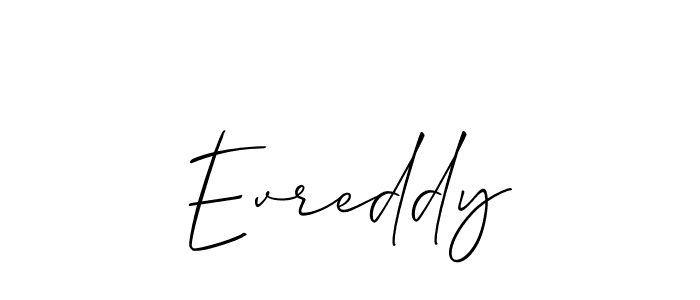 Make a beautiful signature design for name Evreddy. With this signature (Allison_Script) style, you can create a handwritten signature for free. Evreddy signature style 2 images and pictures png