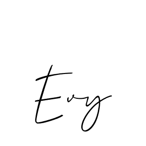 How to make Evy signature? Allison_Script is a professional autograph style. Create handwritten signature for Evy name. Evy signature style 2 images and pictures png