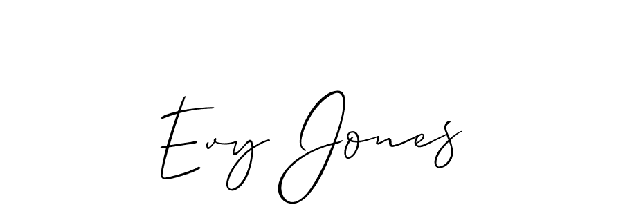 You should practise on your own different ways (Allison_Script) to write your name (Evy Jones) in signature. don't let someone else do it for you. Evy Jones signature style 2 images and pictures png