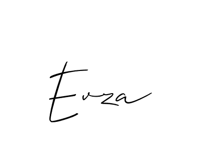 Design your own signature with our free online signature maker. With this signature software, you can create a handwritten (Allison_Script) signature for name Evza. Evza signature style 2 images and pictures png