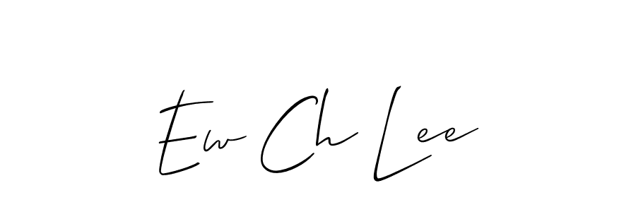 How to make Ew Ch Lee name signature. Use Allison_Script style for creating short signs online. This is the latest handwritten sign. Ew Ch Lee signature style 2 images and pictures png