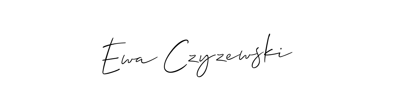 Use a signature maker to create a handwritten signature online. With this signature software, you can design (Allison_Script) your own signature for name Ewa Czyzewski. Ewa Czyzewski signature style 2 images and pictures png