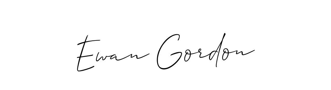 Make a beautiful signature design for name Ewan Gordon. With this signature (Allison_Script) style, you can create a handwritten signature for free. Ewan Gordon signature style 2 images and pictures png
