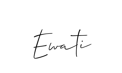 How to make Ewati signature? Allison_Script is a professional autograph style. Create handwritten signature for Ewati name. Ewati signature style 2 images and pictures png