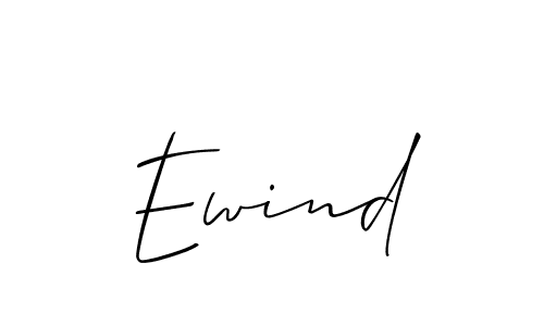 Use a signature maker to create a handwritten signature online. With this signature software, you can design (Allison_Script) your own signature for name Ewind. Ewind signature style 2 images and pictures png