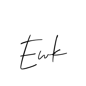 The best way (Allison_Script) to make a short signature is to pick only two or three words in your name. The name Ewk include a total of six letters. For converting this name. Ewk signature style 2 images and pictures png