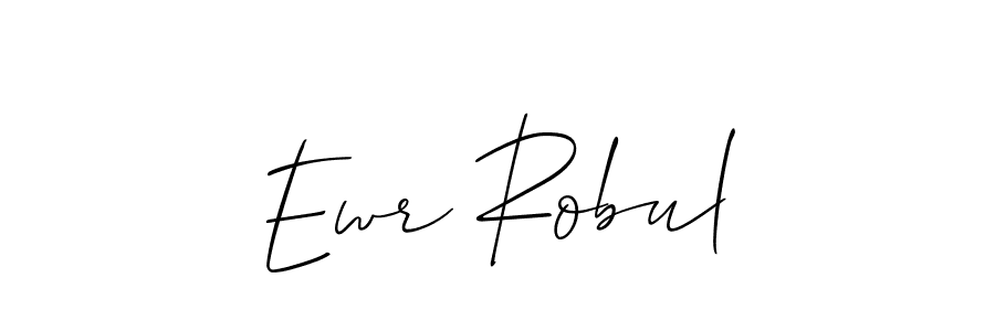 Make a beautiful signature design for name Ewr Robul. With this signature (Allison_Script) style, you can create a handwritten signature for free. Ewr Robul signature style 2 images and pictures png