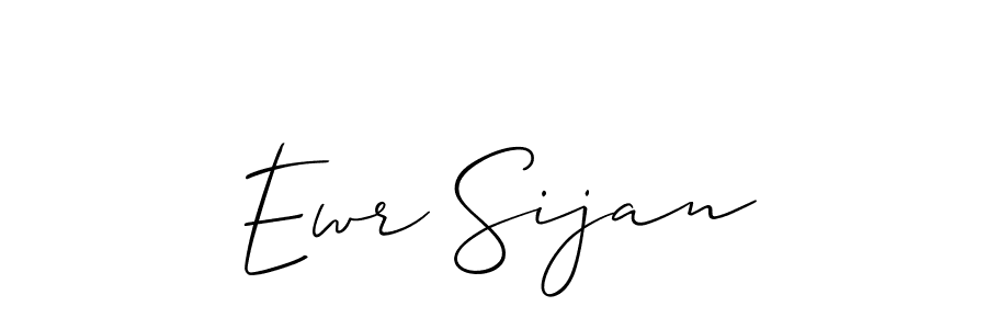 Design your own signature with our free online signature maker. With this signature software, you can create a handwritten (Allison_Script) signature for name Ewr Sijan. Ewr Sijan signature style 2 images and pictures png