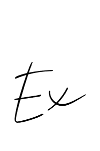 Design your own signature with our free online signature maker. With this signature software, you can create a handwritten (Allison_Script) signature for name Ex. Ex signature style 2 images and pictures png