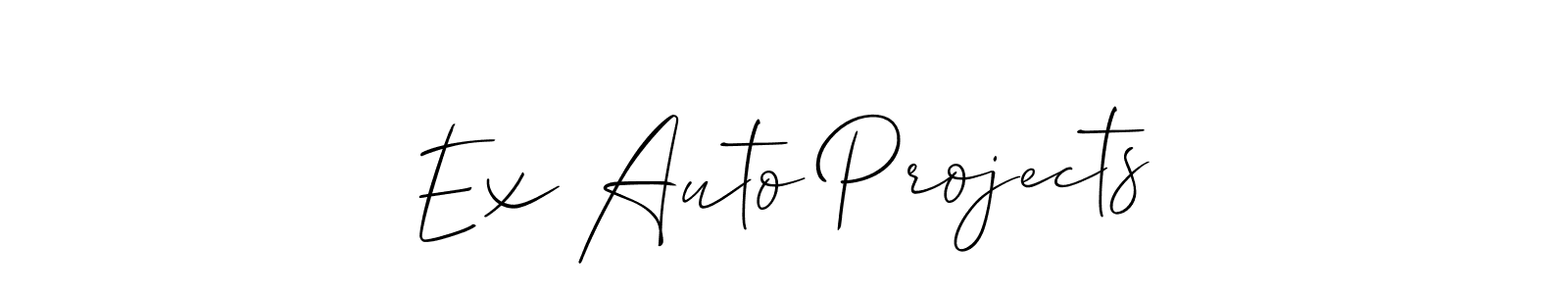 This is the best signature style for the Ex Auto Projects name. Also you like these signature font (Allison_Script). Mix name signature. Ex Auto Projects signature style 2 images and pictures png