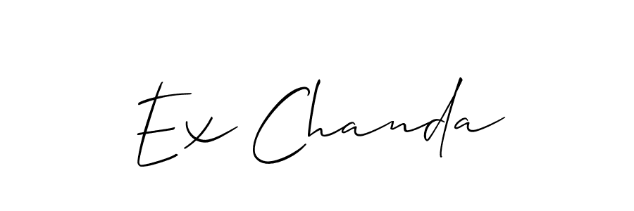Ex Chanda stylish signature style. Best Handwritten Sign (Allison_Script) for my name. Handwritten Signature Collection Ideas for my name Ex Chanda. Ex Chanda signature style 2 images and pictures png