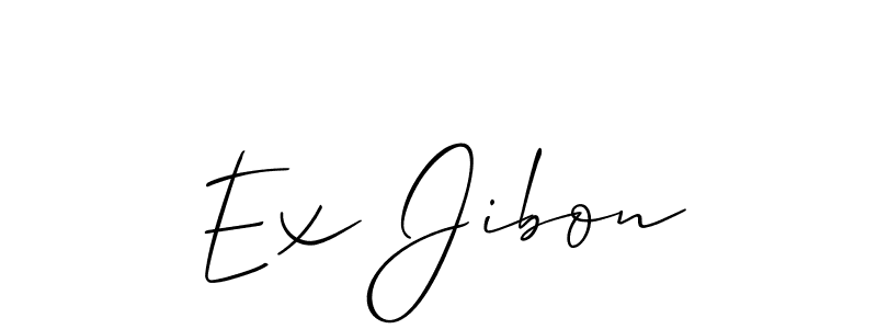 Allison_Script is a professional signature style that is perfect for those who want to add a touch of class to their signature. It is also a great choice for those who want to make their signature more unique. Get Ex Jibon name to fancy signature for free. Ex Jibon signature style 2 images and pictures png