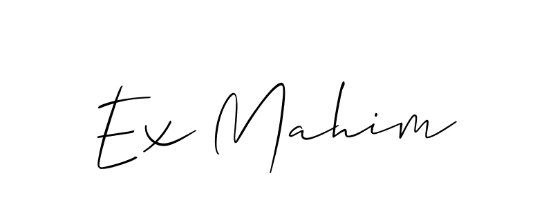 Make a beautiful signature design for name Ex Mahim. With this signature (Allison_Script) style, you can create a handwritten signature for free. Ex Mahim signature style 2 images and pictures png