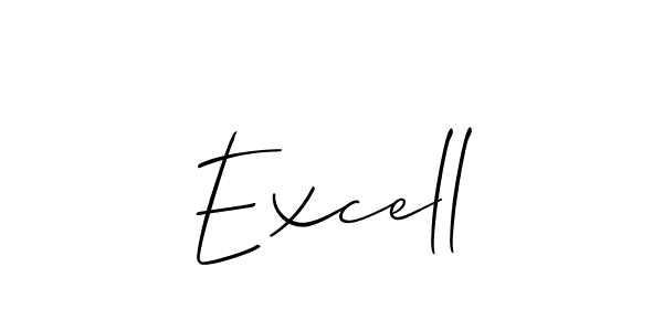 You should practise on your own different ways (Allison_Script) to write your name (Excell) in signature. don't let someone else do it for you. Excell signature style 2 images and pictures png