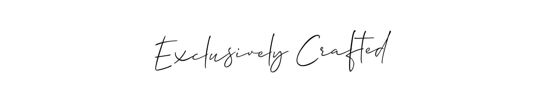 Check out images of Autograph of Exclusively Crafted name. Actor Exclusively Crafted Signature Style. Allison_Script is a professional sign style online. Exclusively Crafted signature style 2 images and pictures png