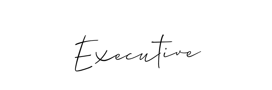 It looks lik you need a new signature style for name Executive. Design unique handwritten (Allison_Script) signature with our free signature maker in just a few clicks. Executive signature style 2 images and pictures png