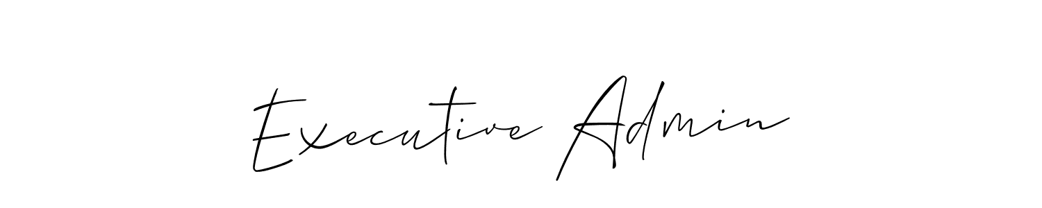 How to make Executive Admin signature? Allison_Script is a professional autograph style. Create handwritten signature for Executive Admin name. Executive Admin signature style 2 images and pictures png