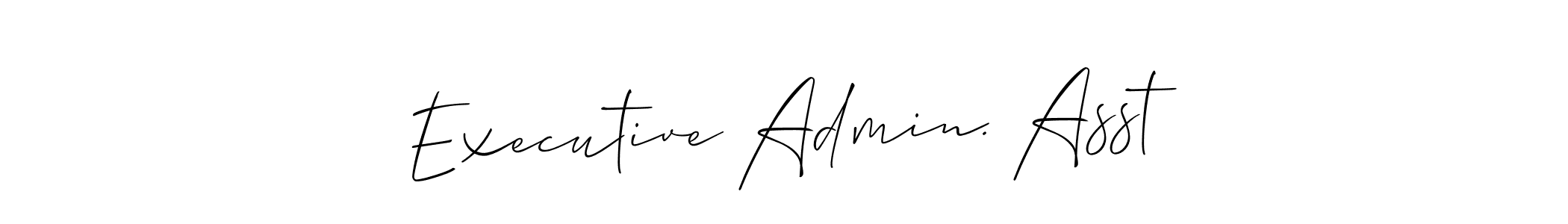 Once you've used our free online signature maker to create your best signature Allison_Script style, it's time to enjoy all of the benefits that Executive Admin. Asst name signing documents. Executive Admin. Asst signature style 2 images and pictures png