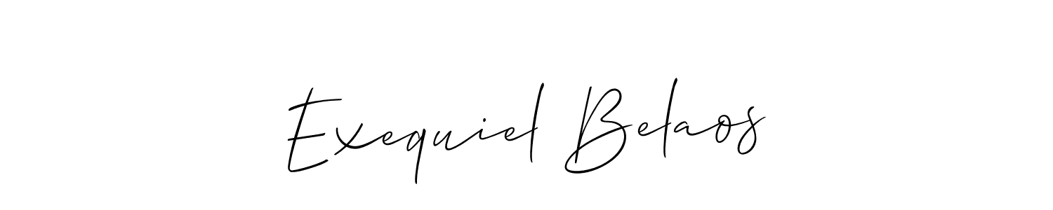 It looks lik you need a new signature style for name Exequiel Belaos. Design unique handwritten (Allison_Script) signature with our free signature maker in just a few clicks. Exequiel Belaos signature style 2 images and pictures png