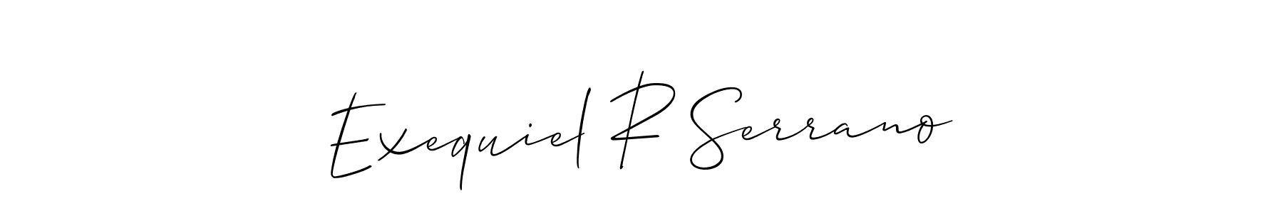 It looks lik you need a new signature style for name Exequiel R Serrano. Design unique handwritten (Allison_Script) signature with our free signature maker in just a few clicks. Exequiel R Serrano signature style 2 images and pictures png