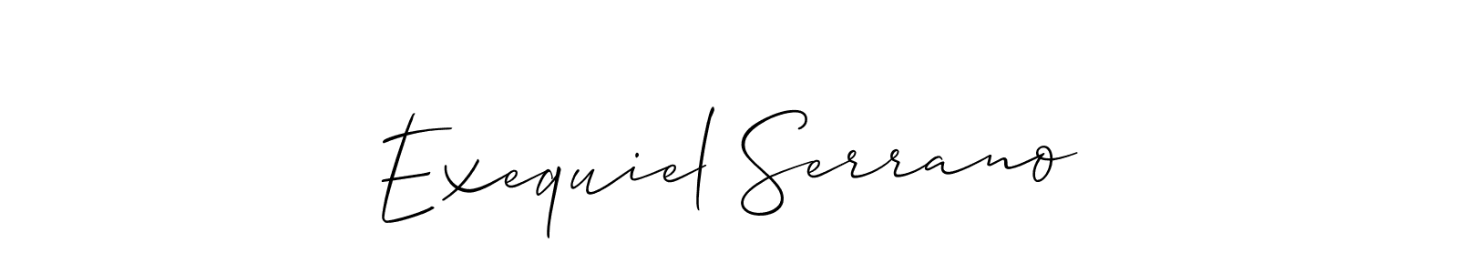 Design your own signature with our free online signature maker. With this signature software, you can create a handwritten (Allison_Script) signature for name Exequiel Serrano. Exequiel Serrano signature style 2 images and pictures png