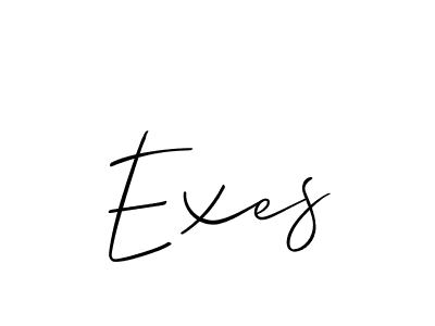 The best way (Allison_Script) to make a short signature is to pick only two or three words in your name. The name Exes include a total of six letters. For converting this name. Exes signature style 2 images and pictures png