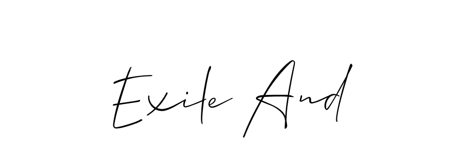 How to make Exile And name signature. Use Allison_Script style for creating short signs online. This is the latest handwritten sign. Exile And signature style 2 images and pictures png