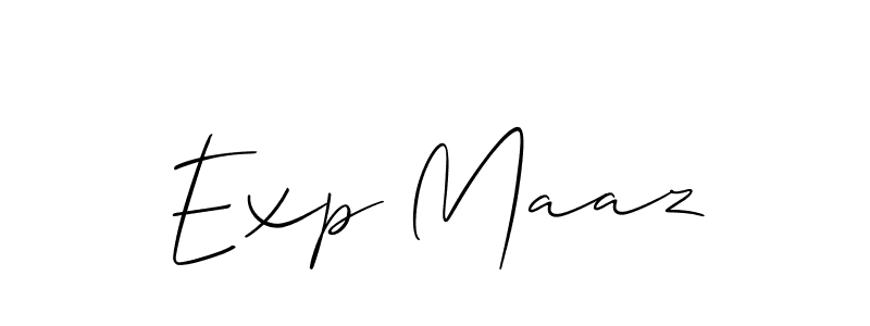 Create a beautiful signature design for name Exp Maaz. With this signature (Allison_Script) fonts, you can make a handwritten signature for free. Exp Maaz signature style 2 images and pictures png